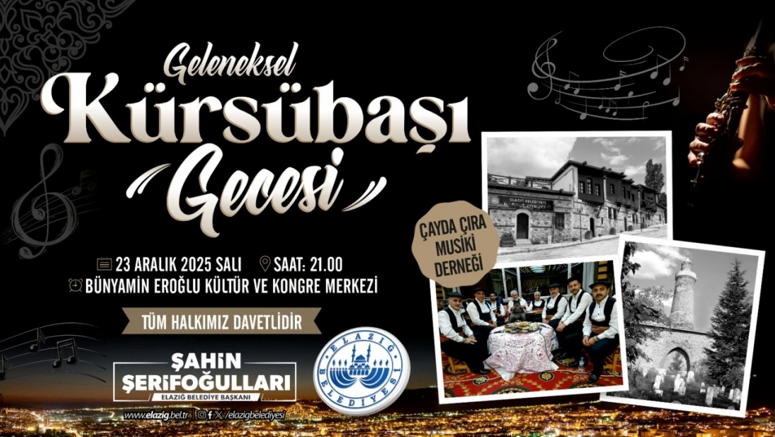 Elazığ'dan her ayın 23’ünde Kürsübaşı Gecesi programları düzenlenecek