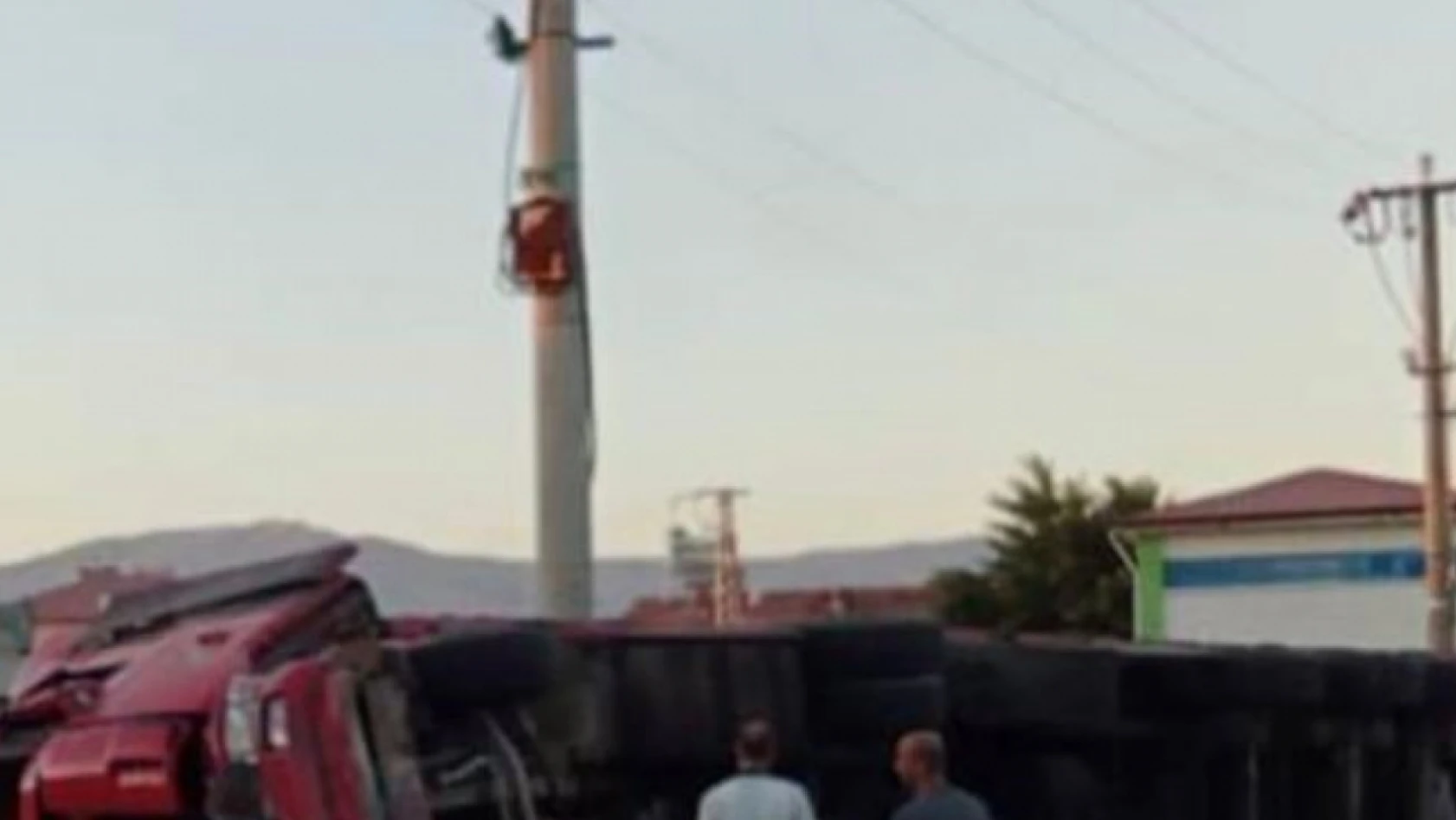 Elazığ'da büyükbaş hayvan taşıyan kamyon devrildi, 11 hayvan telef oldu