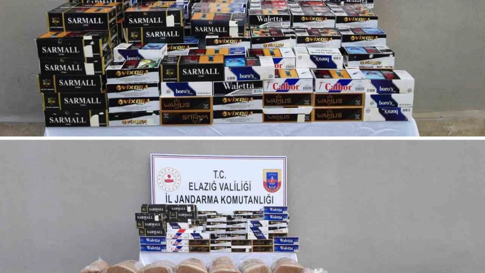 Elazığ'da kaçak 130 bin makaron ve 280 kilo tütün ele geçirildi