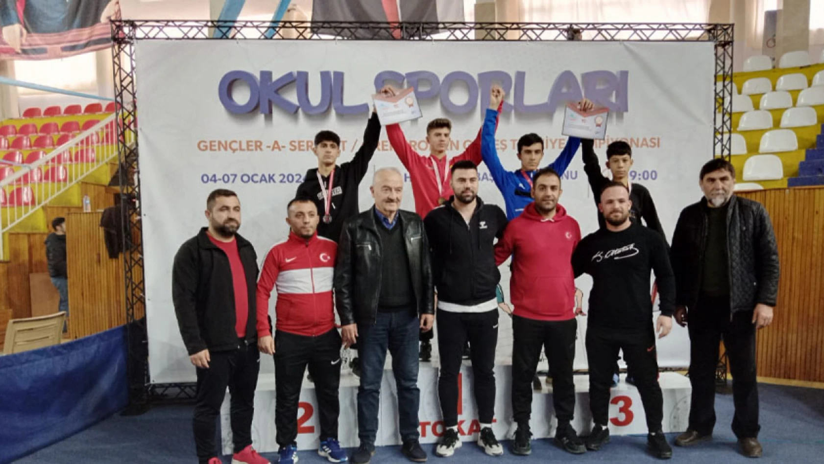 Okul Sporları Güreş Türkiye Şampiyonası'ndan İlimize Büyük Derece