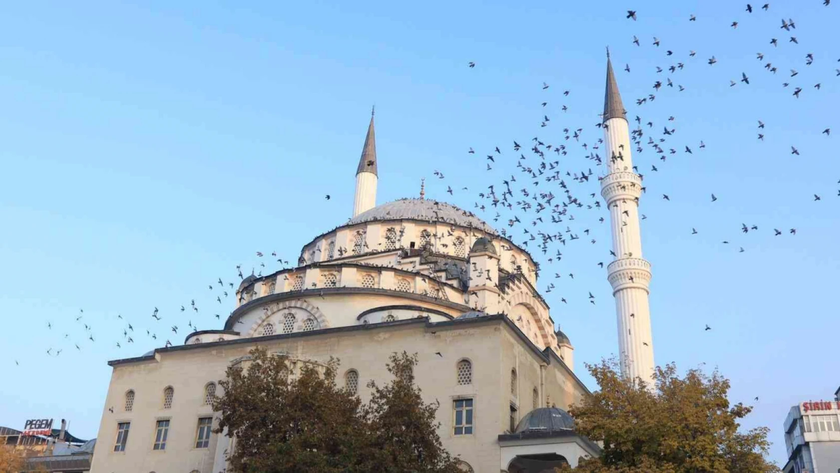 Türkiye'nin ilk asansörlü camisi güvercinleri ağırladı