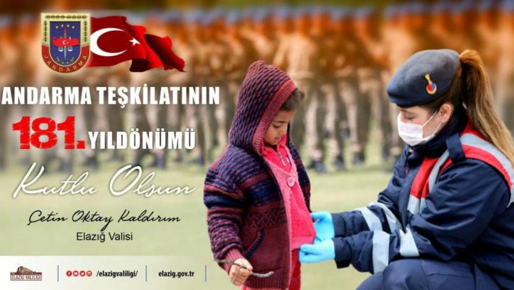 Kaldırım''Jandarma Teşkilatının 181. Yıl dönümü Kutluyorum''