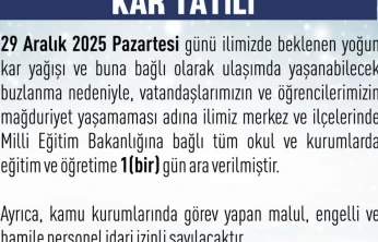 Elazığ'da eğitim-öğretime 1 gün ara verildi
