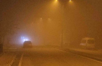 Elazığ'da gece saatlerinde yoğun sis