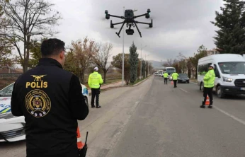 Elazığ'da kurallara uymayan sürücüler, dronla tespit edildi