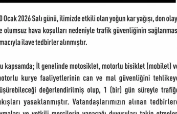 Elazığ'da motosiklet, mobilet ve motorlu kuryelerin trafik yasakları uzatıldı