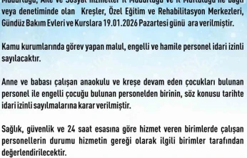 Elazığ'da rehabilitasyon ve bakımevi kurslarına kar tatili