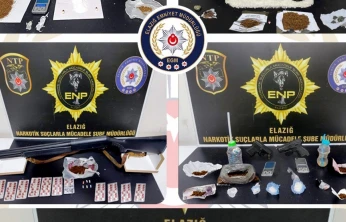 Elazığ'da uyuşturucu ve ruhsatsız silah operasyonu: 17 tutuklama