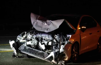 Elazığ'da yaşanan kazada 3 kişi yaralandı: O anlar kamerada