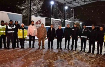 Elazığ protokolü, görevi başındaki güvenlik güçleriyle bir araya geldi