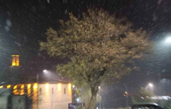 Harput'ta kar yağışı başladı