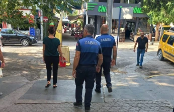 Tunceli'de kaldırım işgaline yönelik denetim: 9 esnafa para cezası