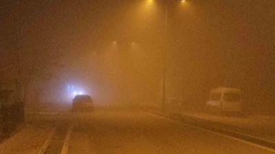 Elazığ'da gece saatlerinde yoğun sis