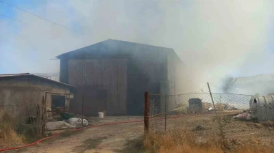 Elazığ'da samanlık yangını