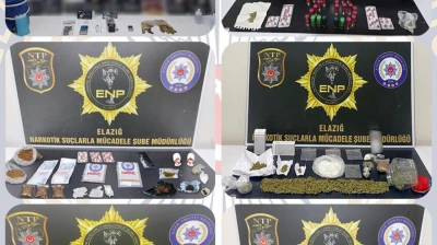 Elazığ'da uyuşturucu operasyonu: 19 tutuklama