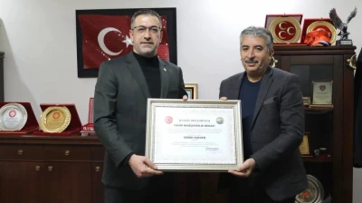 Işıkver'e Fahri Hemşehrilik Beratı