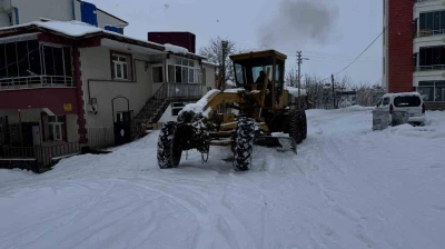 Karakoçan'da karla mücadele çalışmaları sürüyor