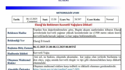 Meteorolojiden 5 il için kuvvetli yağış uyarısı