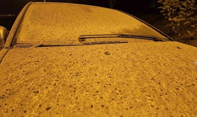 Elazığ'da toz taşınımı yağışla birleşti, adeta çamur yağdı