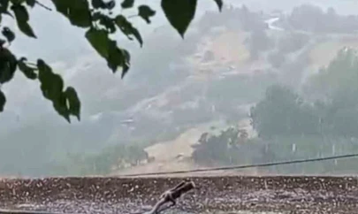 Karakoçan'da dolu yağışı
