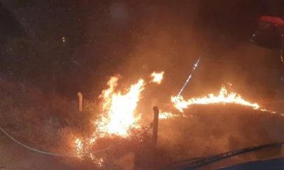 Kovancılar'da anız yangını paniğe neden oldu