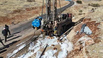 Elazığ'ın bir köyünde daha su hasreti sona erdi
