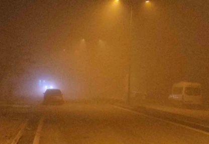 Elazığ'da gece saatlerinde yoğun sis