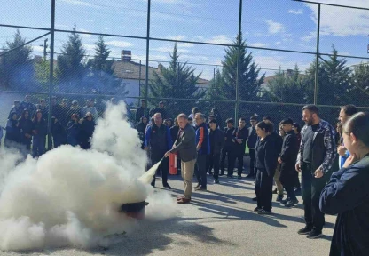 Elazığ'da öğrencilere yangın eğitimi