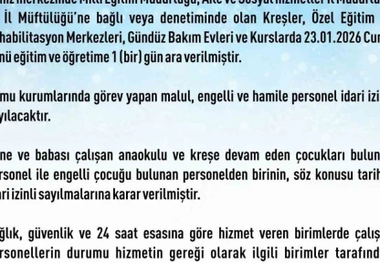 Elazığ'da rehabilitasyon ve bakımevi kurslarına kar tatili