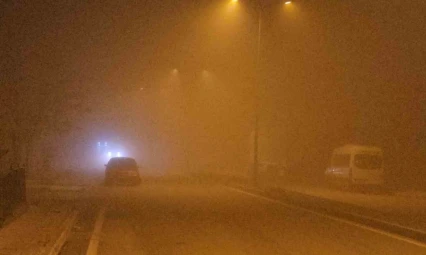 Elazığ'da gece saatlerinde yoğun sis