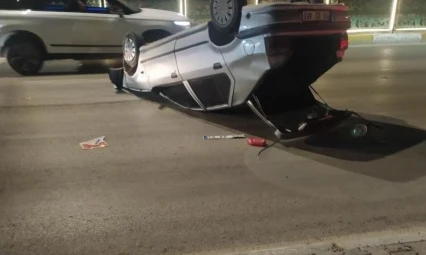 Elazığ'da otomobil takla attı: 1 yaralı
