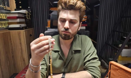 Elazığ'da yapımı tam 3 ay sürdü: Pırlanta işlemeli tespih görücüye çıktı