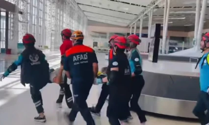 Elazığ Havalimanı'nda deprem tatbikatı