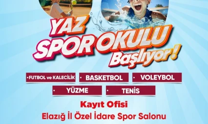 Elazığ İl Özel İdare Yaz Spor Okulları kayıtları başladı