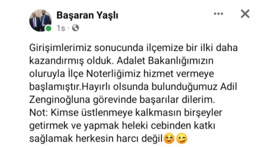 Başkandan İmalı Paylaşım