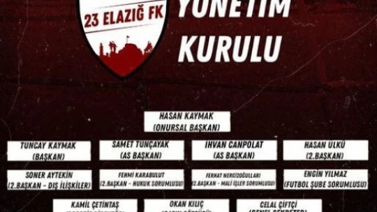 23 Elazığ FK'da Tuncay Kaymak güven tazeledi