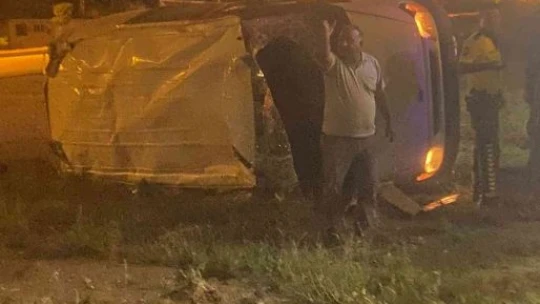 Baba ve oğlu ayıran kazanın görüntüleri ortaya çıktı