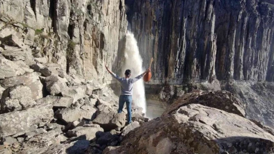 Ekirek Şelalesi heybeti ve güzelliğiyle ilgi odağı oldu