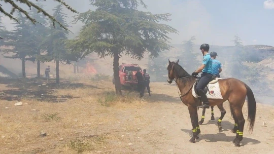 Doğum günü yangınla bitti, atlı jandarmalar fark etti