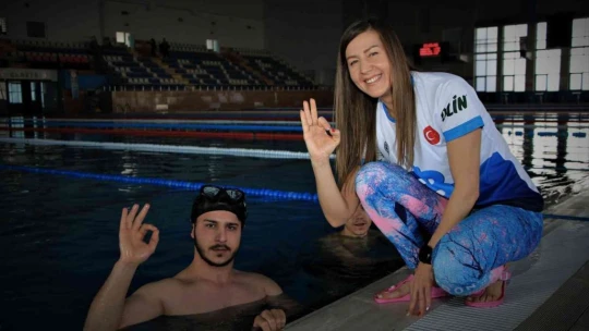 Dünya dalış rekortmeni Birgül Erken, Elazığ'da yetenek avına çıktı