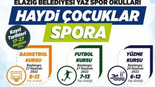Elazığ Belediyesi yaz spor kursları başlıyor