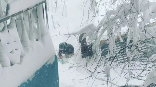Elazığ'da 30 haneli köy, kar altında kaldı