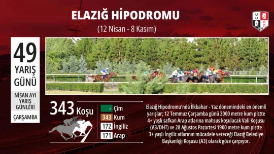 Elazığ'da at yarışları başlıyor