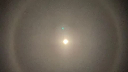 Elazığ'da Ay halesi oluştu