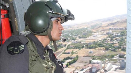 Bayram tatili dönüşü helikopter destekli trafik denetimi