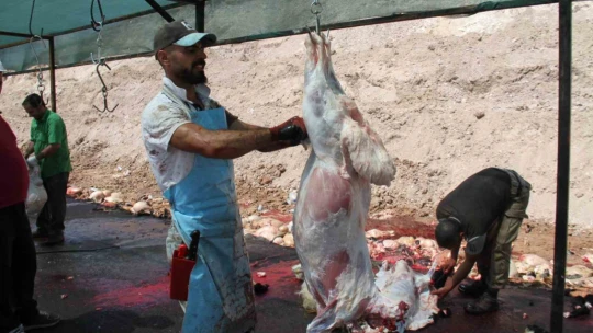 Elazığ'da bayramın üçüncü gününde kurban kesimleri devam etti