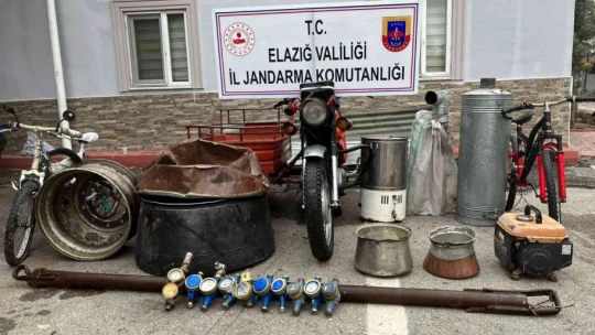 Elazığ'da bir köyü soyan hırsızlar, jandarmaya yakalandı