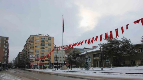 Elazığ'da cadde ve kaldırımlar kardan temizleniyor