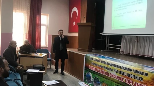 Elazığ'da çiftçilere yönelik bilgilendirme toplantısı