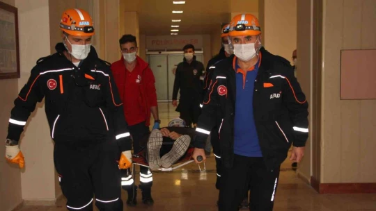 Elazığ'da deprem ve yangın tatbikatı